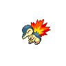 cyndaquil — black white