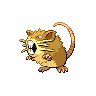 raticate — black white