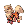 arcanine — black white