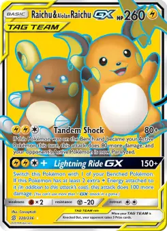 Raichu e Raichu de Alola GX