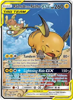 Raichu e Raichu de Alola GX