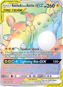 Raichu e Raichu de Alola GX
