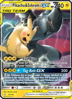 Pikachu e Zekrom GX